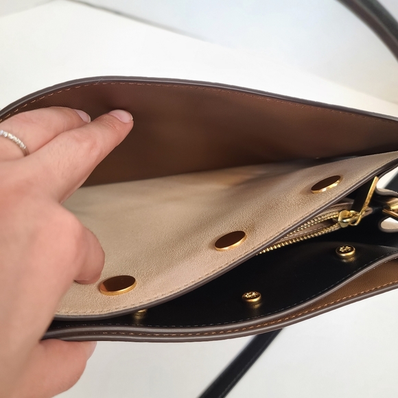 Tory Burch | Lee Radziwill Snake Embossed Small Double Bag in Aspen Multi - Picture 15 of 16